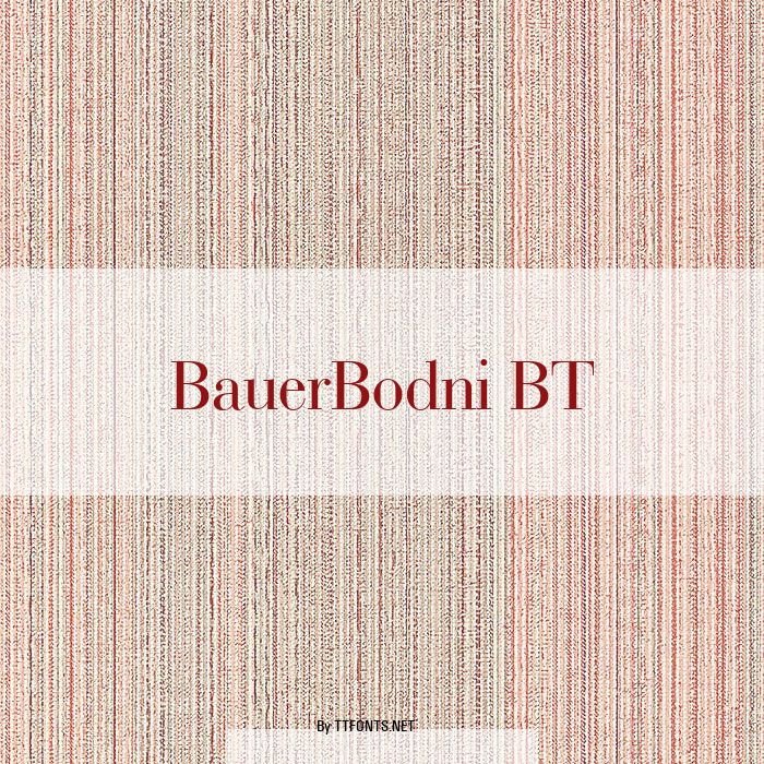 BauerBodni BT example